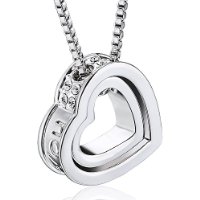 “I Love You” Double Hearts Pendant Necklace – $19.99!