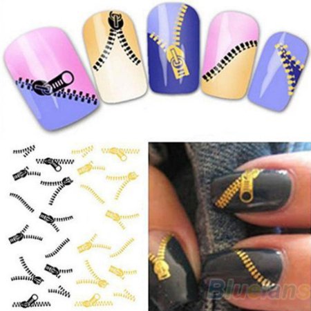 *LOVE* These Zipper Nail Decals for Only $1.29!