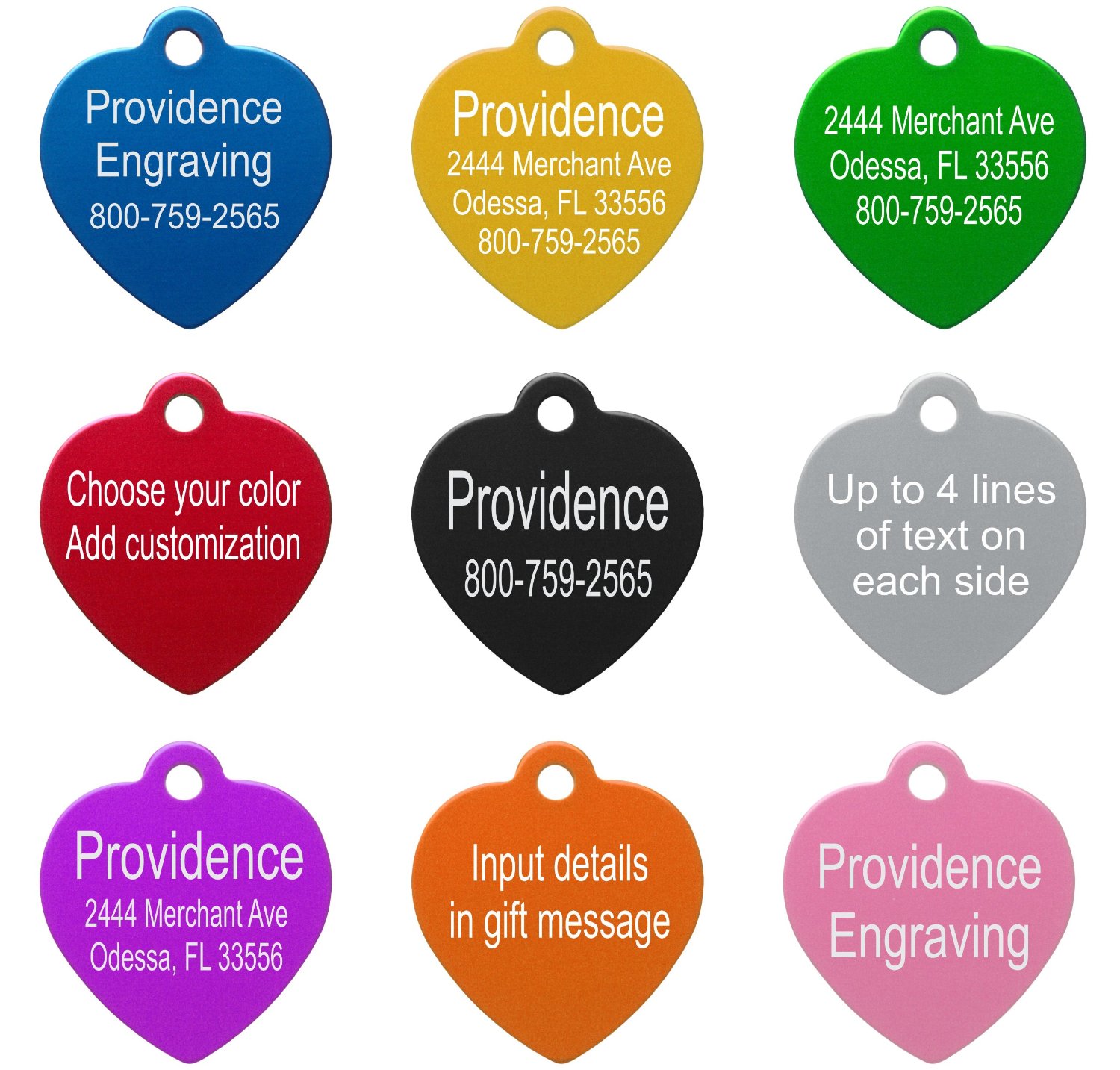 Personalized Pet ID Tags Only $2.89 | Choose Your Shape and Color!