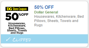 *HOT* 50% Off Dollar General Housewares Coupon!