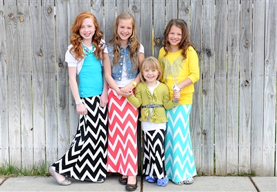 Shar’s Little Lady Girls’ Chevron Maxi Skirt Only $10.39!