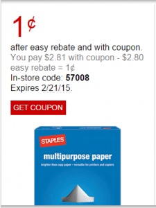Grab Some More 1¢ Paper at Stapes!
