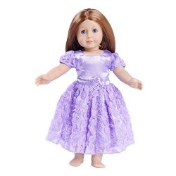 Doll Clothes – Purple Floral Dress – Fits American Girl Dolls $9.95!