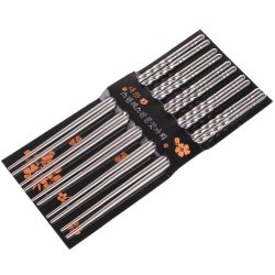 Rbenxia 10 Pc Chopstick Stainless Steel Chopsticks $4.99!