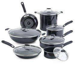 Emeril by All-Clad Hard Enamel Nonstick Cookware Set $128.99 (originally $279.99)