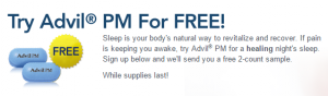 Free Advil PM Sample!