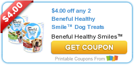 Coupons: Beneful Healthy Smile and Zarabee’s