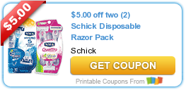 Two New Schick Coupons!