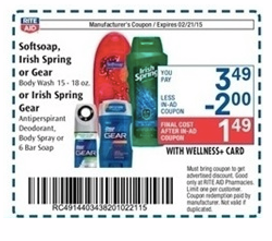 RITE AID: FREE Irish Spring Gear Body Wash!