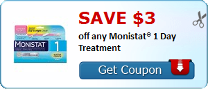 Save Up to $6 on Monistat Products!