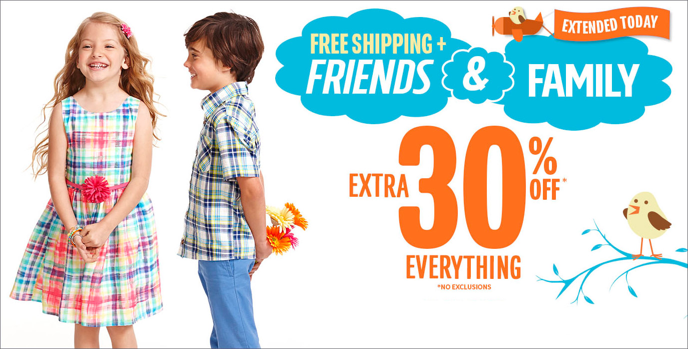 FREE Shipping + 30% Off at The Children’s Place!