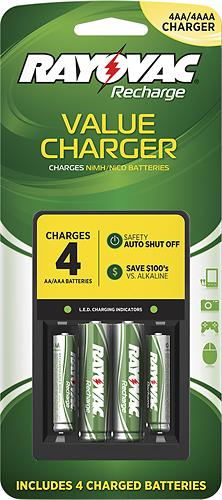 Rayovac NiMH/NiCad AA/AAA Battery Charger w/ 4 Batteries Only $7.99!