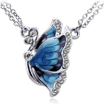 *CUTE* Blue Butterfly Necklace Only $2.65 Shipped!