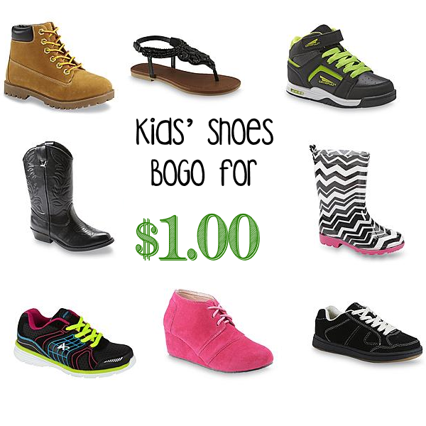 Kids’ Shoes on Sale BOGO for $1 at Kmart!