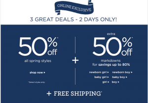 FREE Shipping + 50% Off Spring Styles and Markdowns From Gymboree!