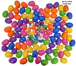 100 Toy Filled Hinged Bright Easter Eggs $25.95 (originally $49.95)