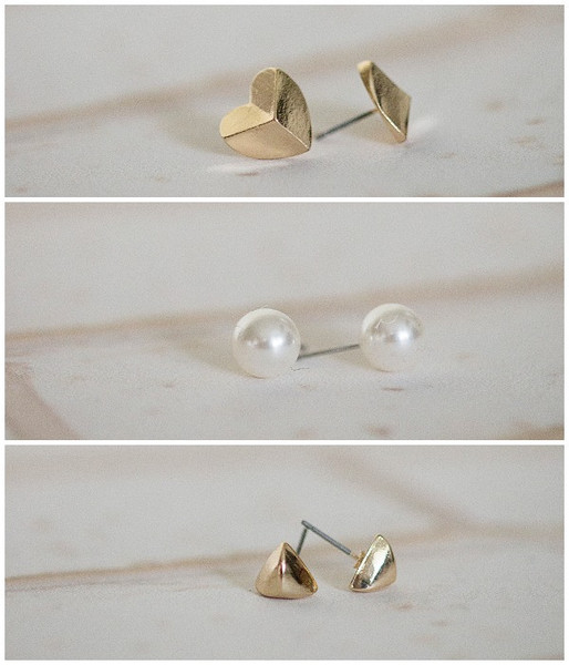 Set of Three Stud Earrings Only $7.95 Shipped!