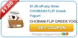 Three New Chobani Greek Yogurt Coupons | 67¢ Around Town!