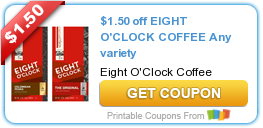Coupons: Eight O’Clock Coffee, Kraft Cheese, Cesar, and Nuk