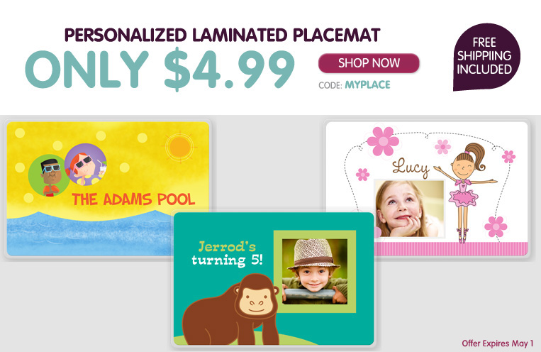 Personalized Photo Placemat Only $4.99!