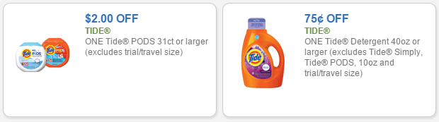 Two New Tide Coupons | Save $2.75!