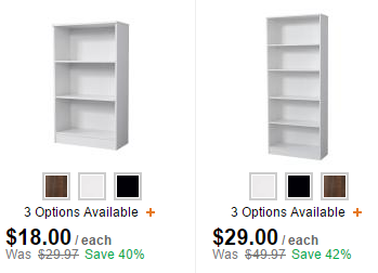 Hapton Bay Bookcases From $18.00 Shipped!