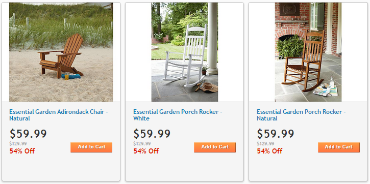 Wood Adirodack Chair or Porch Rocking Chair Just $59.99 (Reg $129.99)