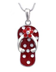 Red and White Polka Dot Flip-Flop Necklace Only $7.99 Shipped!