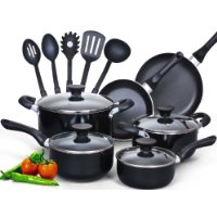 Cook N Home 15 Piece Non Stick Cookware Set – $49.31!