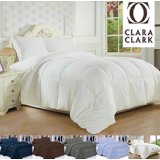 Clara Clark White Goose Down Alternative Comforter Duvet, Full/Queen, Feather Light and Warm Edition $29.71