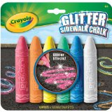 Crayola 6 Count Glitter Sidewalk Chalk $4.91