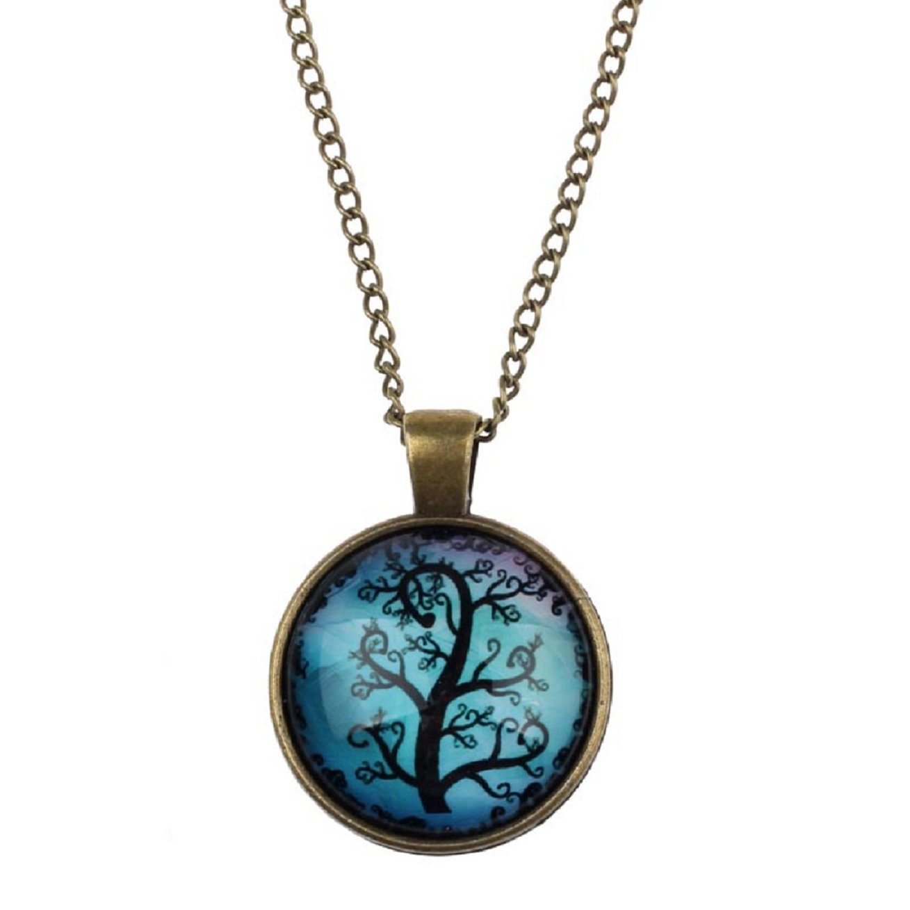 Pretty Bronze Tree Necklace Only