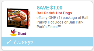 *UPDATE* FOUR Ball Park Hot Dog Coupons!
