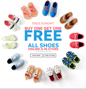Carter’s BOGO FREE Shoes Sale + Extra Savings With Promo Codes!