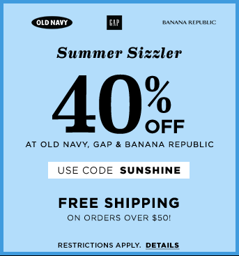 40% Off Old Navy With Code!