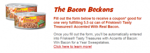 Free Can of Friskies® Tasty Treasures® Accented With Real Bacon