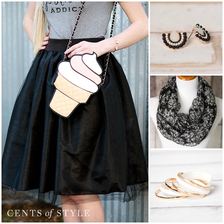 Cents of Style Black and White Accessories — 50% Off Today!