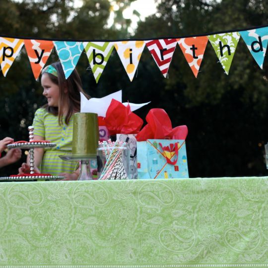 Fabric Happy Birthday Banner – Reversible with Congratulations $27.99