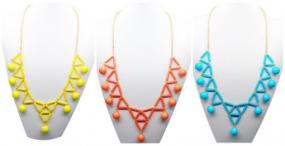 Set of 3 Triad Bib Necklaces For $7.20