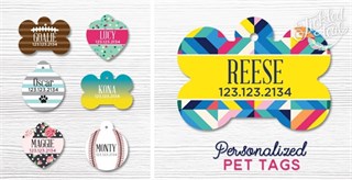 Jane – Personalized Pet Tags – Bone, Heart or Circle – Just $4.99!