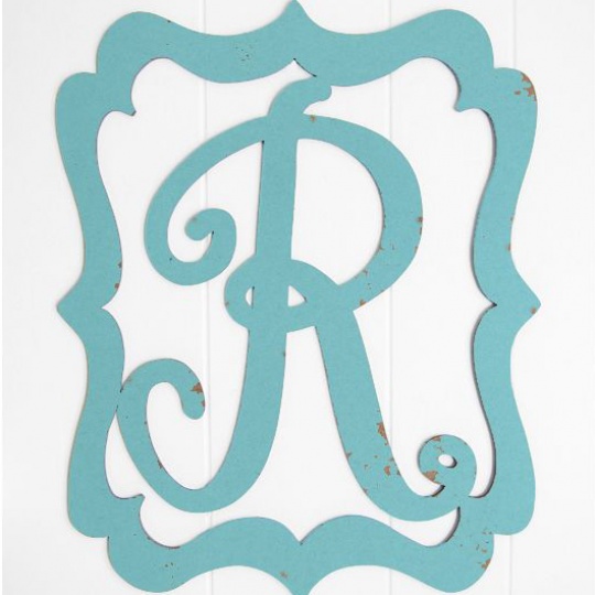 Today Only Large Unfinished Monogram Initial Sign $19.99
