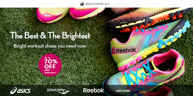 ASICS, Brooks, Reebok, Saucony & More Up to 70% off!