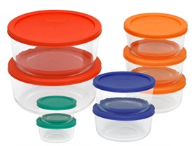 Pyrex 18-Piece Storage Set Color Lids – Just $19.99!