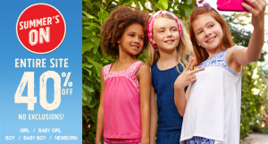 40% Off at the Children’s Place + FREE Shipping + Double Points!