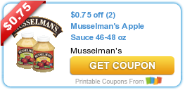 Coupons: Musselman’s, Shout, King’s Hawaiian, Manwich, Covergirl, and Purina Litter