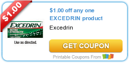 Coupons: Excedrin, Folgers, Dr Pepper, Raid, Covergirl, Kandoo, and MORE