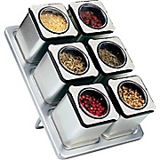 Stainless Steel Magnetic Spice Rack with 6 Tin Jars – Just $11.99!