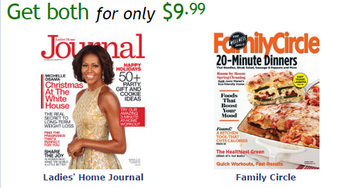 Ladies Home Journal and Family Circle Subscriptions Only $9.99 for BOTH!