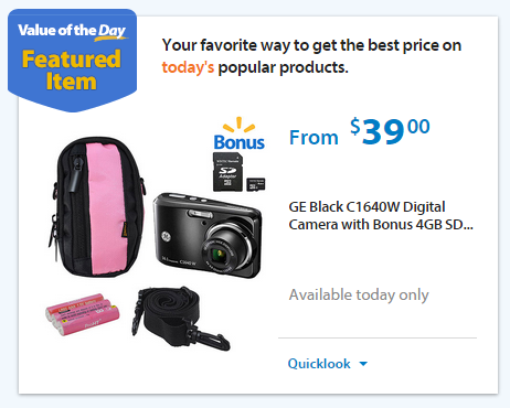 GE Digital Camera With SD Card and Case Only $39!