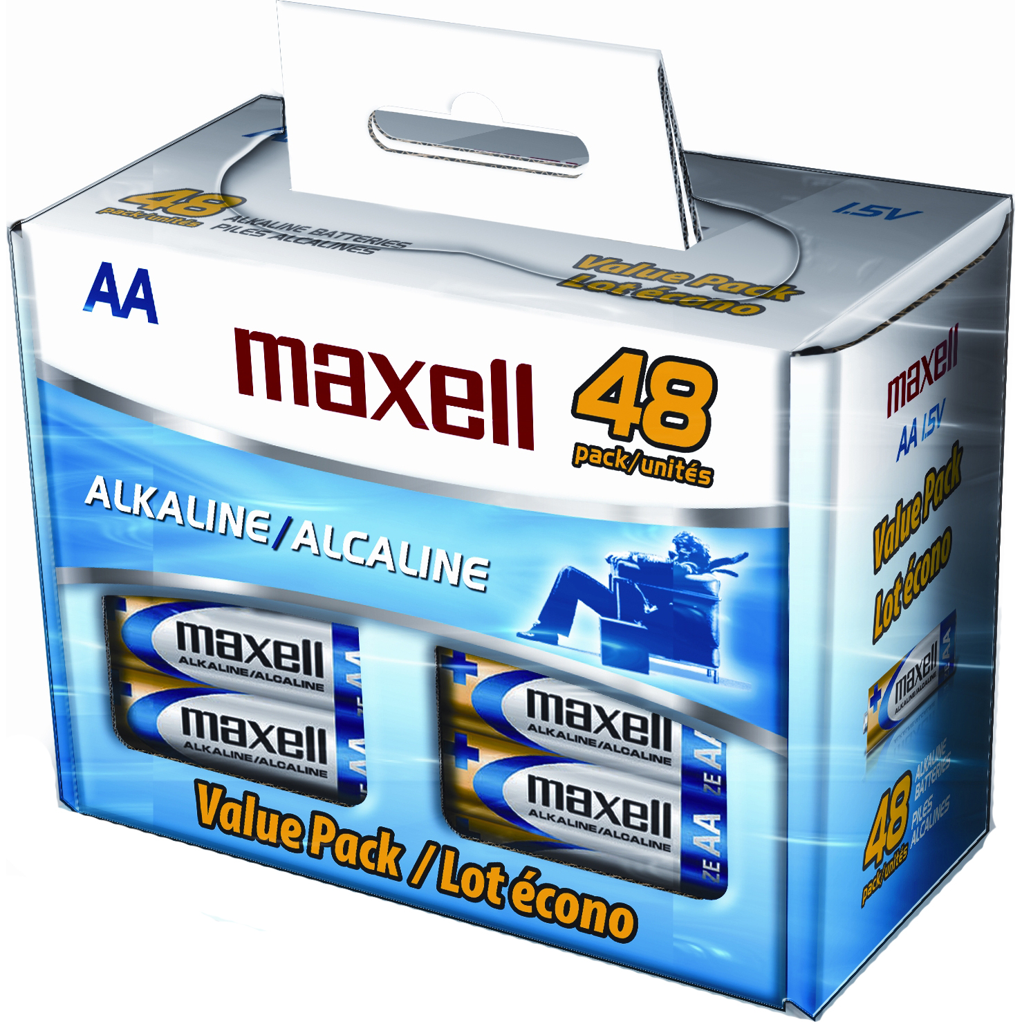 Maxell 48-Pack AA Alkaline Batteries—$11.99!